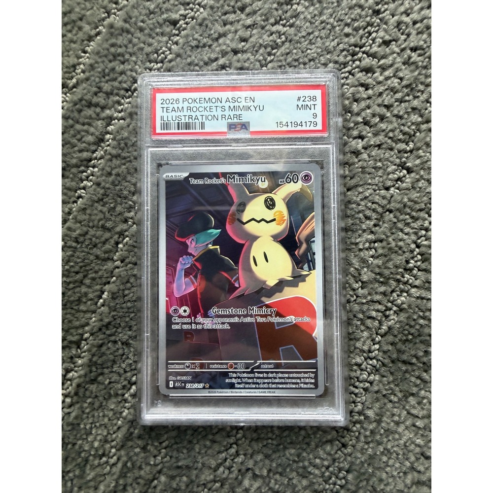 PSA 9 Team Rocket's Mimikyu Illustration Rare 238/217 2026 Pokemon ASC EN Card